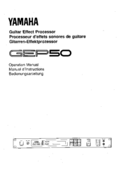 Yamaha GEP50 Operation Manual