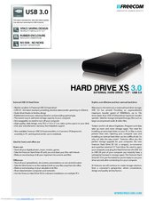 FREECOM HARD DRIVE XS 3.0 - Datasheet