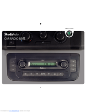 SKODA CAR RADIO BEAT - FOR FABIA Manual