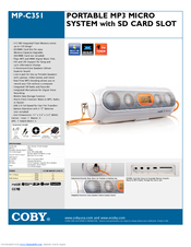 Coby MP-C351 Specifications