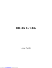 Huawei IDEOS S7 Slim User Manual