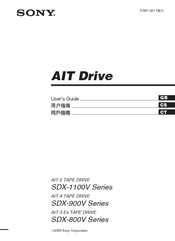 Sony SDX-1100V Series User Manual