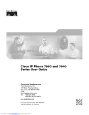Cisco 7960 - IP Phone - Telephone User Manual