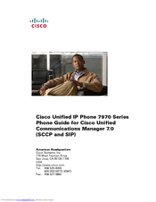 Cisco 7970 Series Phone Manual