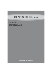 Dynex DX-15E220A12 Important Information Manual