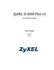 ZyXEL Communications ZyAir G-2000 PlusV2 User Manual