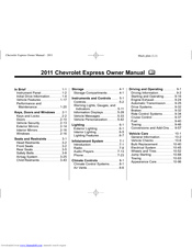 CHEVROLET EXPRESS - 2011 Manual
