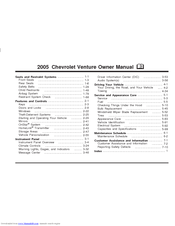 CHEVROLET VENTURE 2005 Owner's Manual