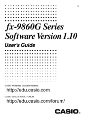 Casio fx-9860G Series User Manual