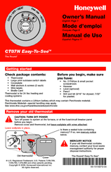Honeywell Easy-To-See CT87N Owner's Manual