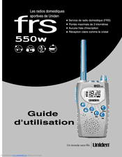 Uniden FRS550W Manual D'utilisation