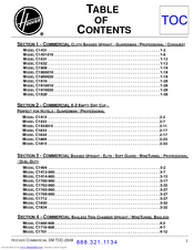 Hoover C1834 - HEPA 2 Motor Upright Part List Manual