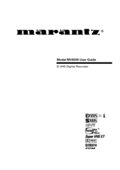 Marantz MV8300 User Manual