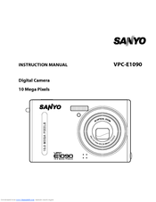 Sanyo VPC E1 - Xacti Camcorder - 6.0 MP Instruction Manual