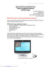 Sony IPELA PCS-TL30 System Integration Manual