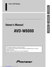 Pioneer AVD-W6000 Owner's Manual