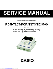 Casio PCR T265 - Electronic Cash Register Service Manual
