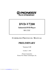 Pioneer DVD-V7200 Command Manual