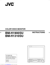 JVC BM-H1310SU - Color Production Monitor Instructions Manual