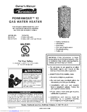 Kenmore 33176 - Power Miser 12 Owner's Manual