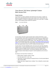Cisco 1522AG - Aironet Lightweight Outdoor Mesh Access Point Datasheet