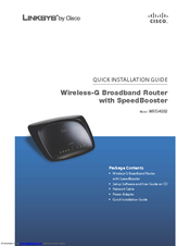 Cisco Linksys WRT54GS2 Quick Installation Manual