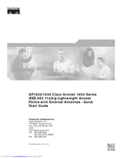 Cisco AIR-AP1020 - 1000 Series Lightweight Access Point Quick Start Manual