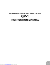 FUTABA GV-1 Instruction Manual