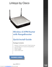 Linksys WRV210 - Wireless-G VPN Router Quick Install Manual