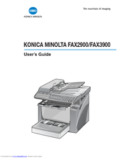 Konica Minolta FAX 2900 User Manual