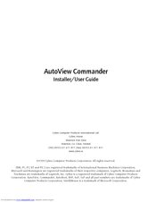 CYBEX AUTOVIEW COMMANDER - Installer/User Manual