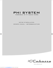 Cabasse PHI SYSTEM Manual