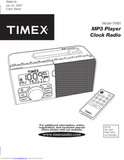 Timex TM80 - Clock Radio / Digital Audio Player User Manual