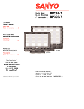 Sanyo DP26647A - 26 Wide-Screen LCD HDTV Owner's Manual