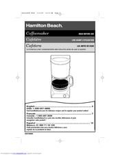 Hamilton Beach 48131Z Use & Care Manual