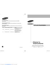 Samsung LN-T7081F Owner's Instructions Manual