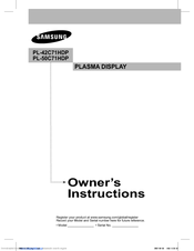 Samsung PL-42C71HDP Owner's Instructions Manual