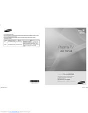 Samsung PN58B650S1F User Manual