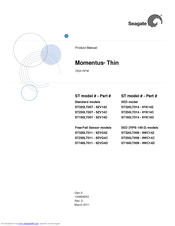 Seagate MOMENTUS THIN ST320LT011 - 9ZVG42 Product Manual