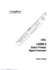 DIGITECH LEGEND II Manual