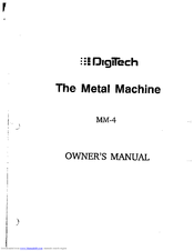 DIGITECH METALMACHINE Manual