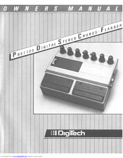DIGITECH PDS1700 Owner's Manual