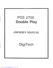 DIGITECH PDS2700 Owner's Manual