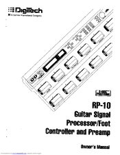 DIGITECH RP-10 Owner's Manual