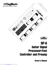 DIGITECH RP6 Owner's Manual