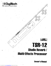 Digitech TSR12 Owner's Manual