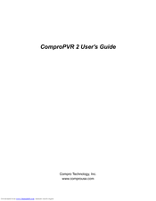 COMPRO COMPROPVR 2 User Manual