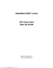 COMPRO DVB-T - START UP GUIDE Manual