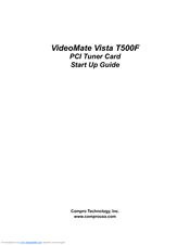 COMPRO VideoMate Vista T500F Manual