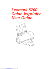 Lexmark Color Jetprinter 5700 User Manual